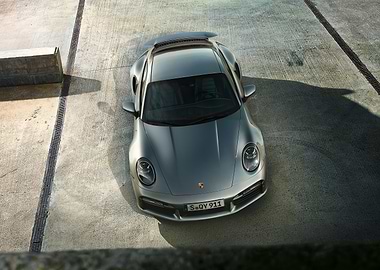 Iconic Porsche 911 from Above