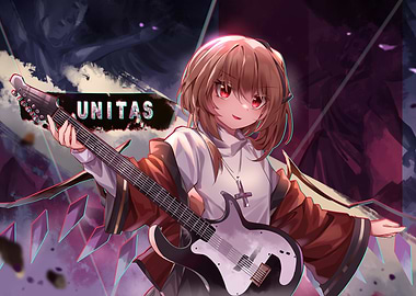 Anime Girl with Guitar - Unitas