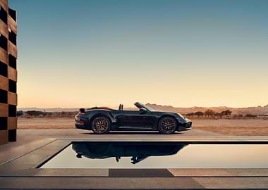 Porsche 911 in Desert Oasis