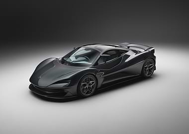 Elegant Dark Gray Sports Car Studio Shot