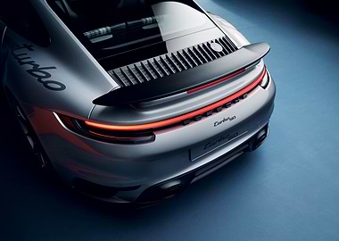 Porsche 911 Turbo: Sleek Rear View
