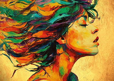 Colorful Portrait of a Woman