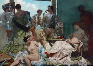 Gathering of Women by the Sea