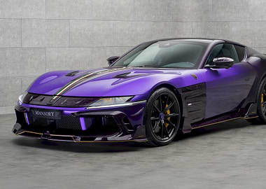 purple mansory equestre sports car