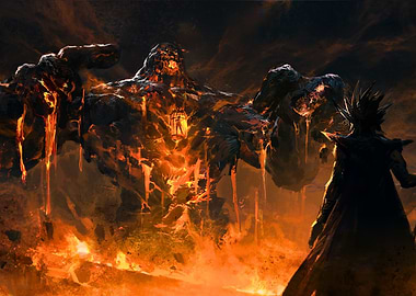 Lava Golem Confrontation