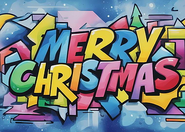 Merry Christmas Graffiti Art