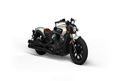Indian Motorcycle on White Background