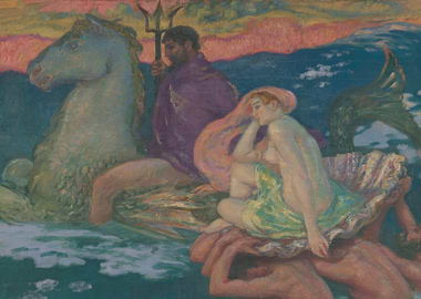 Neptune and Nymphs Painting