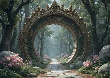 Ornate Portal in Enchanted Forest