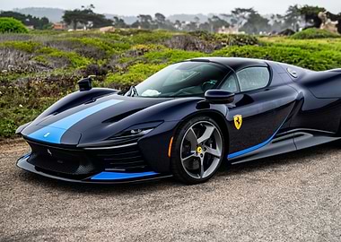 blue ferrari daytona sp3
