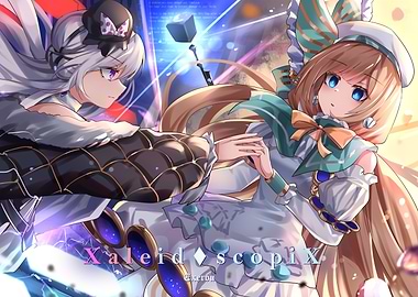 Anime Girls with Futuristic Background