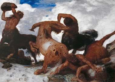 Centaur Battle Painting