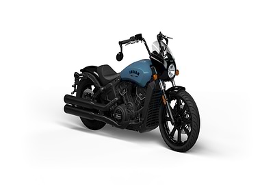 Indian Motorcycle on White Background