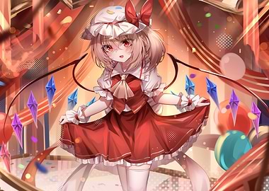 Anime Girl in Red Dress