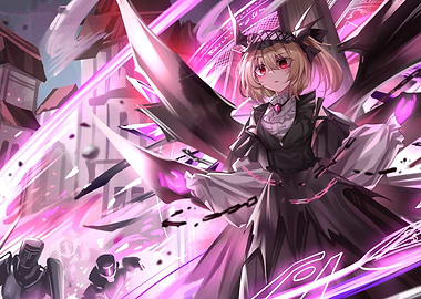 Anime Girl with Dark Magic