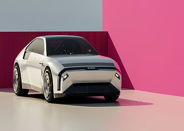 Sleek White Skoda Car Studio Shot