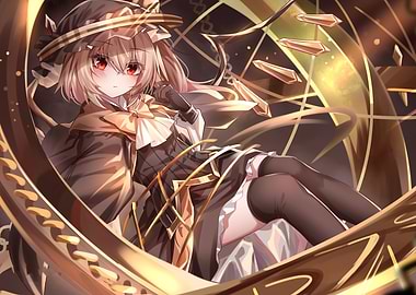 Anime Girl with Hat and Thigh Highs