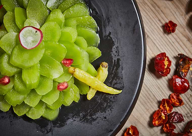 Exotic Green Salad with Chili Peppers