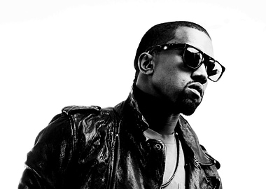 kanye west black and white
