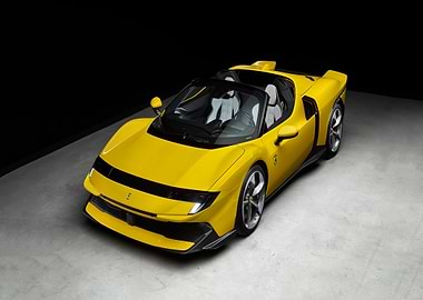Yellow Ferrari SF90 Stradale Spider
