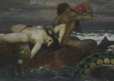 The Fisherman and the Siren painting