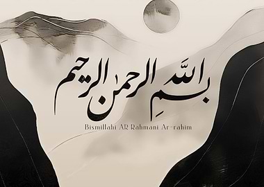 Bismillah ar-Rahman ar-Rahim – Persian Calligraphy Dhikr Art