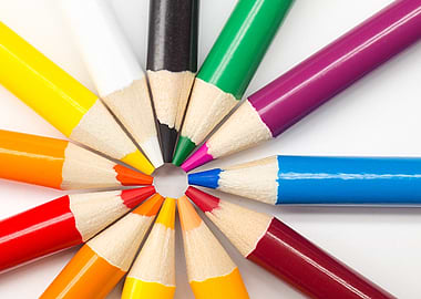 Colorful Pencils Circle