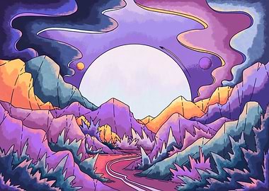 Road through the purple land