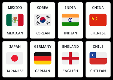 Flags of the world illustration