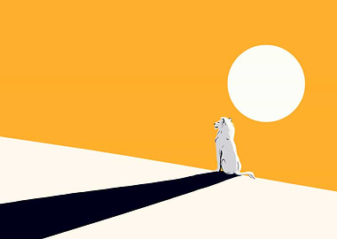 White Lion Under the Sun