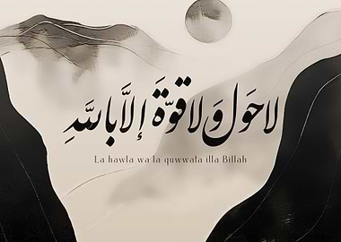 La Hawla wa la Quwwata illa Billah – Persian Dhikr Calligraphy Art