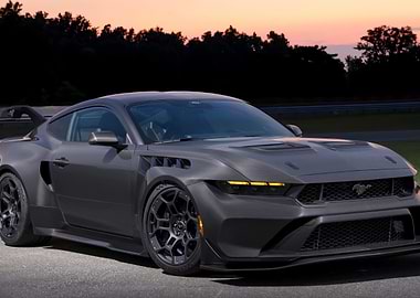 Dark Gray Ford Mustang on Road