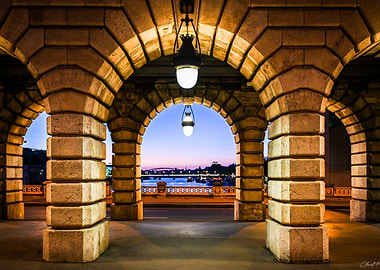 Paris Arches – Golden Symmetry at Dusk