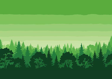 Green Forest Silhouette