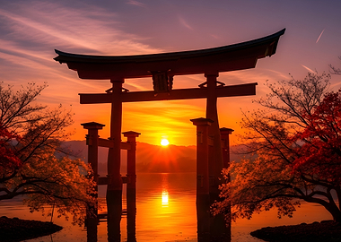 Torii Gate at Sunset