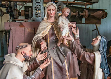 Religious Statues with Baby Jesus