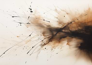 Art Brown Ink Explosion