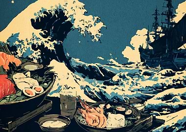 Japanese Cuisine and The Great Wave