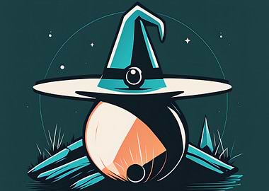 Halloween Witch Cauldron Illustration