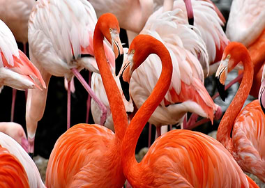 Flamingos in Love