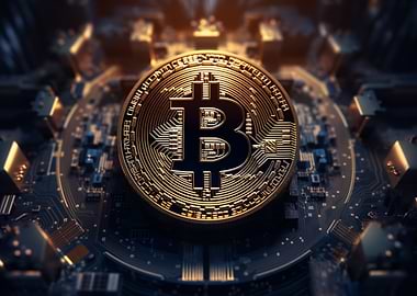 Bitcoin on Circuit Board