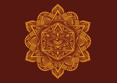 Vintage Egypt Travel Ancient Eye Mandala