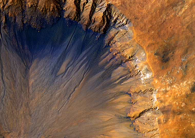 Martian Landscape: Crater and Erosion