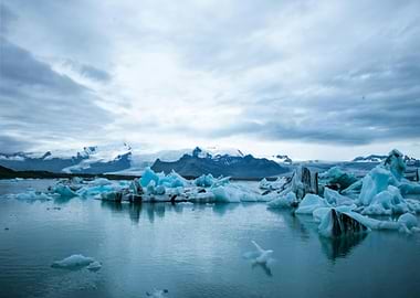 Icelandic Glacier Lagoon Landscape