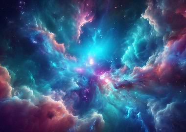 Colorful Nebula Space Cloud