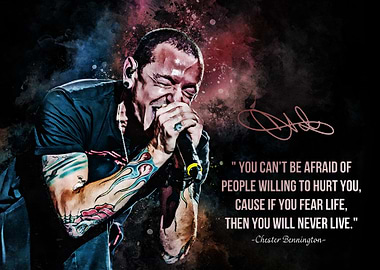 Chester Bennington Quote Art