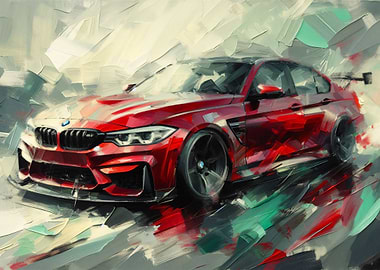 Red BMW M3 Painting