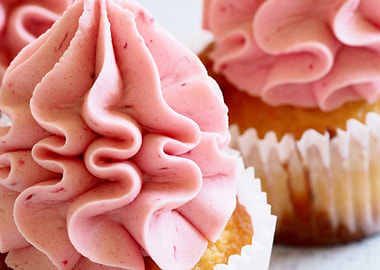 Pink Frosted Cupcakes