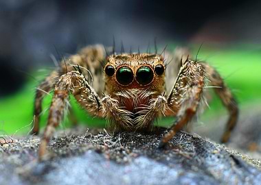 Macro shot of a jumping spider