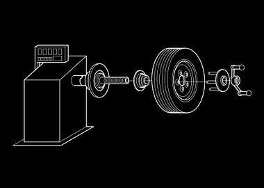 Car Wheel Balancing Machine Blueprint